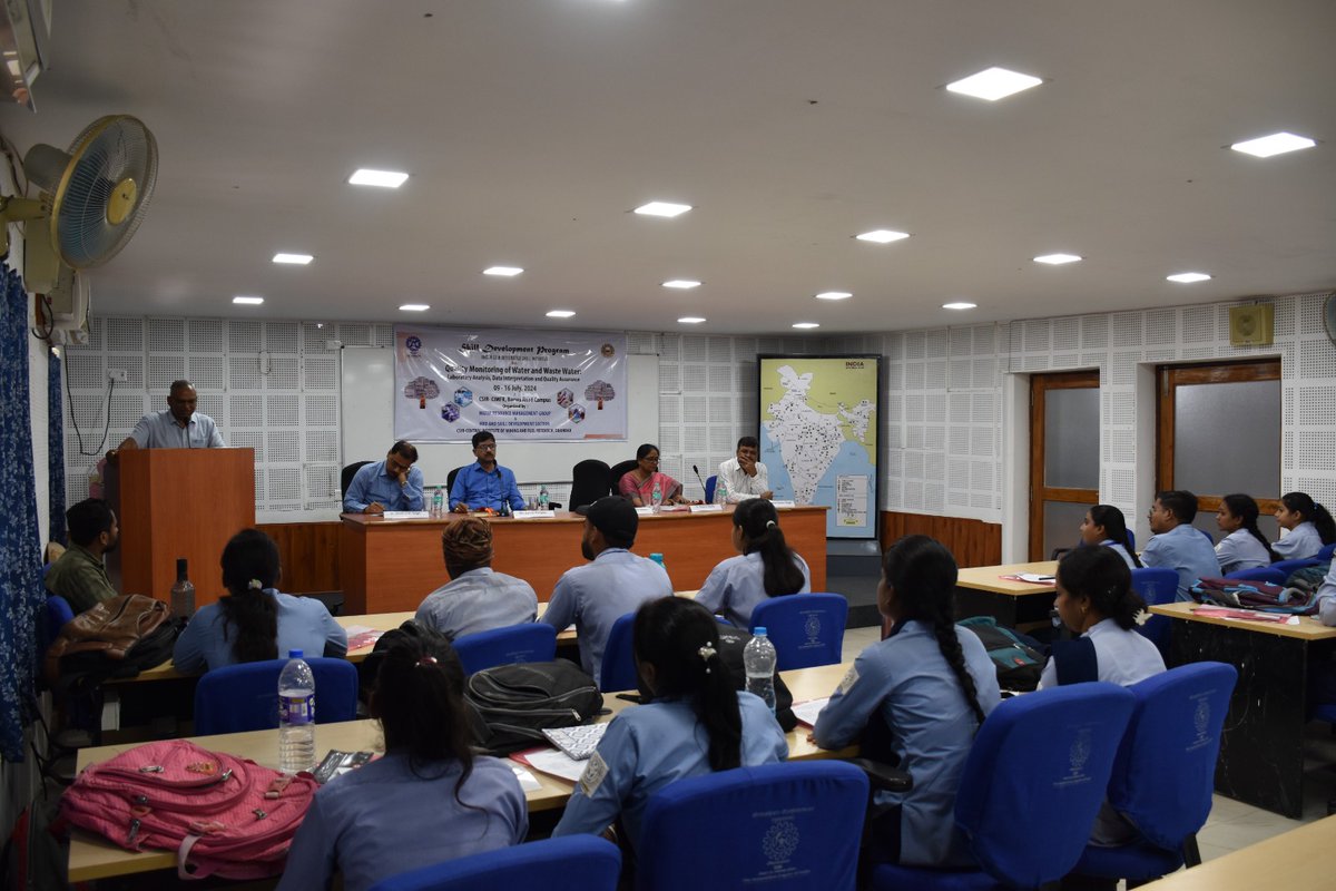 CIMFR_CSIR's tweet photo. CSIR-CIMFR hosting 7- days Skill Development Programme on "Water and Wastewater Quality Monitoring" under CSIR-CIMFR .  Insightful discussions and hands-on learning about water #Management  and #Sustainability. https://t.co/66DZrFRLjh