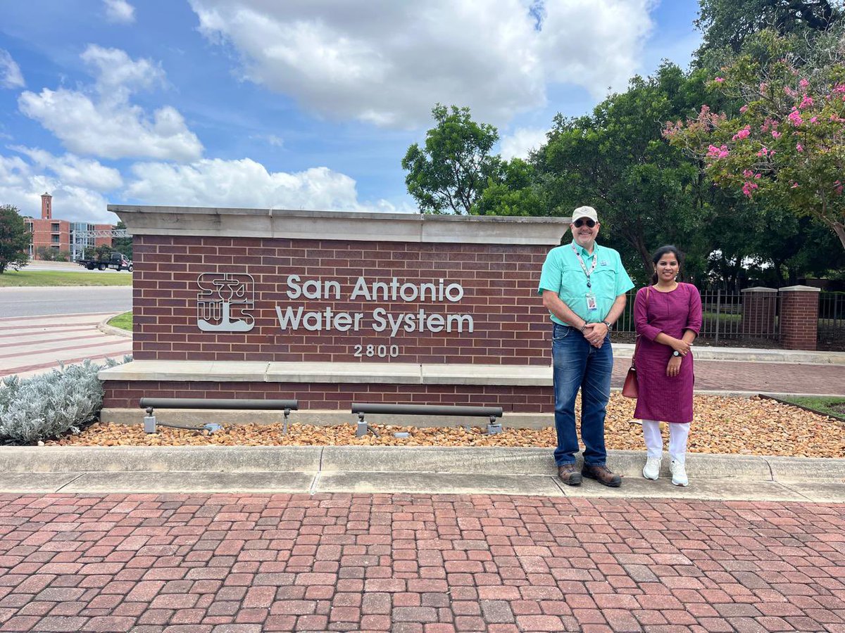omjasvinMD's tweet image. Chennai Mayor R Priya inspected the San Antonio Water System (our metro water counterpart) in Texas USA on their treated waste water facility through which water is provided to households there in taps 👇🏽