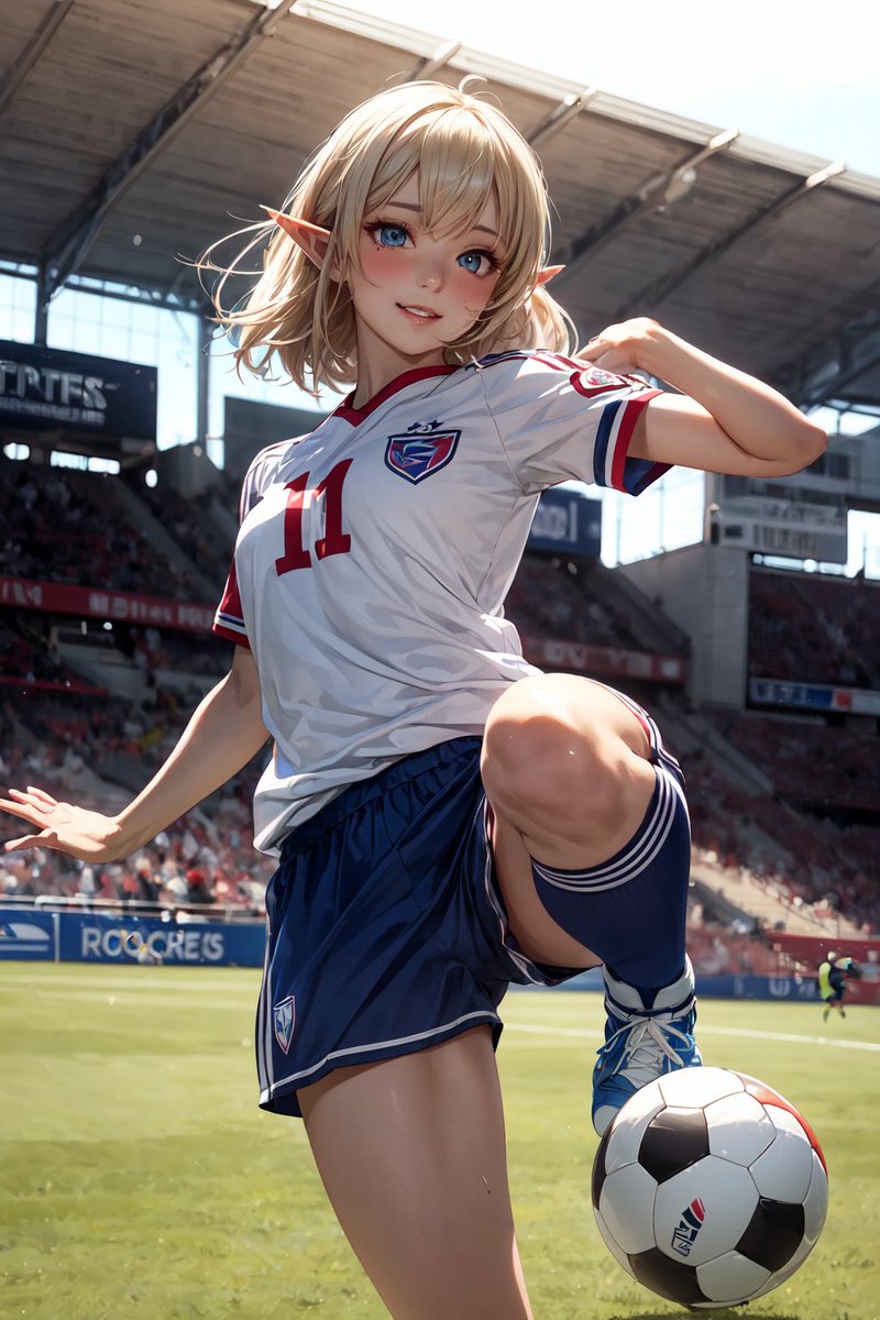 SignunVonBeruck's tweet photo. Here my entry for the #CountryClubAI by @k_ai_ros_ and @soulforged77
A soccer elf !
#Ai #Aigirl #StableDiffusion #WaifuDiffusion https://t.co/mpV06VFsUd
