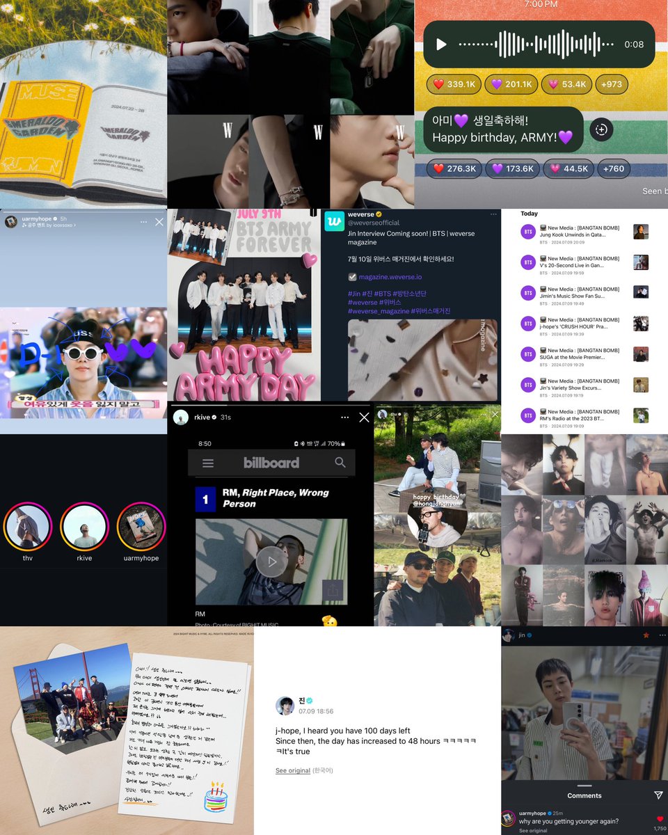 sevenrchive's tweet photo. WE GOT ALL THIS ON ARMY DAY, WE ARE SO LOVED 🥹😭😭 https://t.co/z6kUBYtIj1
