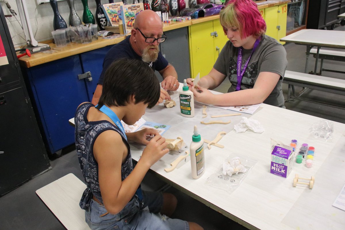 During the William D. Ford Career-Technical Center summer enrichment experience, students had the chance to use real tools to design and build amazing projects. The session emphasized safety and explored various aspects of construction trades. 🛠️ 

#GreatFuturesStartRightHere