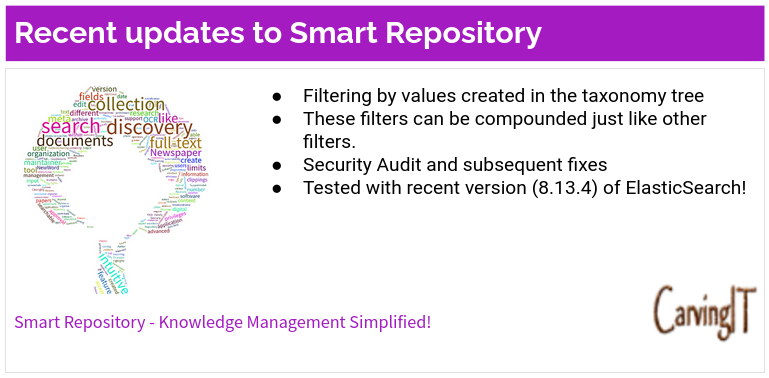 ketan404's tweet photo. Filtering and search related updates to Smart Repository.

https://t.co/GxKGIWqXDj

#knowledgemanagement #kms https://t.co/gTgDqOfczF