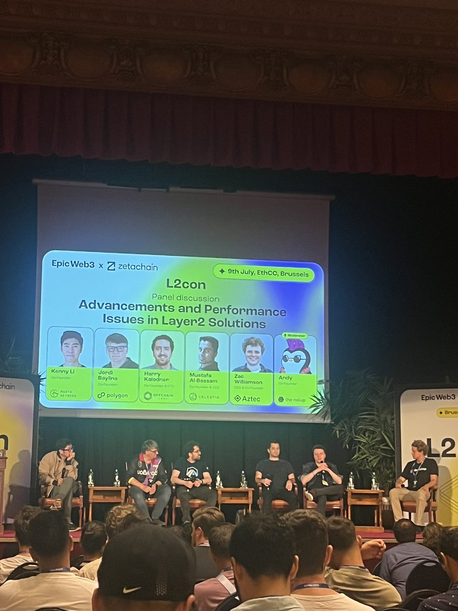 Full house @ L2Con &amp; very stacked line up 🔥

Ft <a href="/cartesiproject/">Cartesi</a> @CelestiaOrg <a href="/MantaNetwork/">Manta Network (🔱,🔱)</a> <a href="/therollupco/">The Rollup</a>