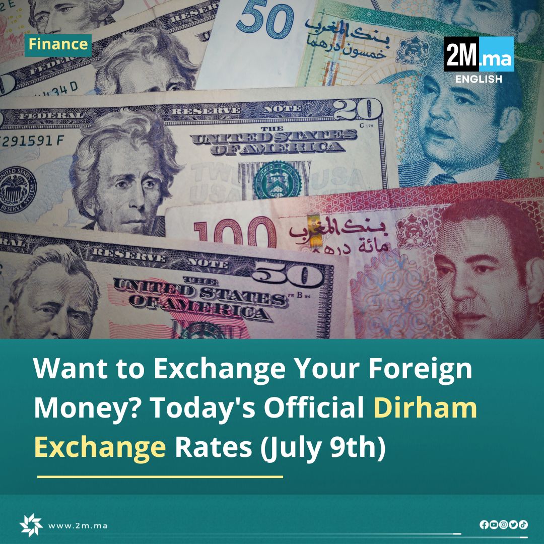 The Moroccan Dirham holds steady against major currencies as MREs return  home for the summer. Here are some key exchange rates for July 9th, 2024,  according to Bank-Al-Maghrib: ➡️ US Dollar (USD):