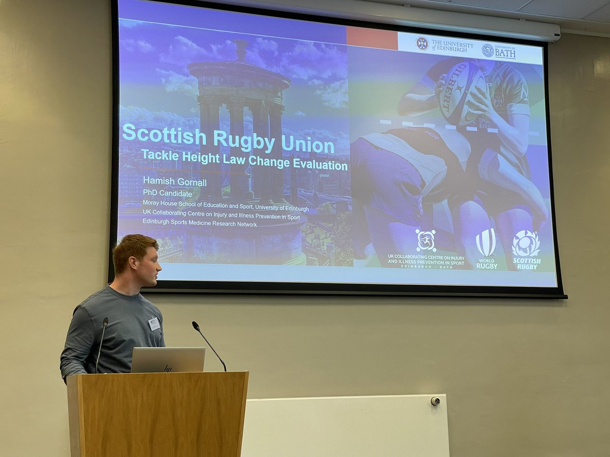 Day 2 of oral presentations from abstract submissions. Another highlight reel of work across sports. 

Three rugby presentations from <a href="/GemmaKnigh34843/">Gemma Knight</a> <a href="/Hannah09walton/">Hannah</a> &amp; <a href="/HamishGornall/">Hamish Gornall</a> examining attitudes and behaviours, injury trends and prevention and tackle height evaluation