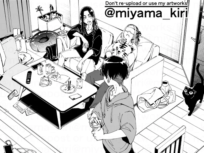 さんにんぐらしバジトリオ
エアコン効いた部屋でのんびり

イベントで頂いた差れ、美味しくいただいたり使わせてもらっています
ありがとうございます 