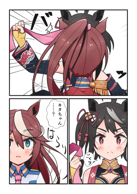 テイキタの何かが始まりそうで始まらない漫画(再掲)
#トウカイテイオー #キタサンブラック 
