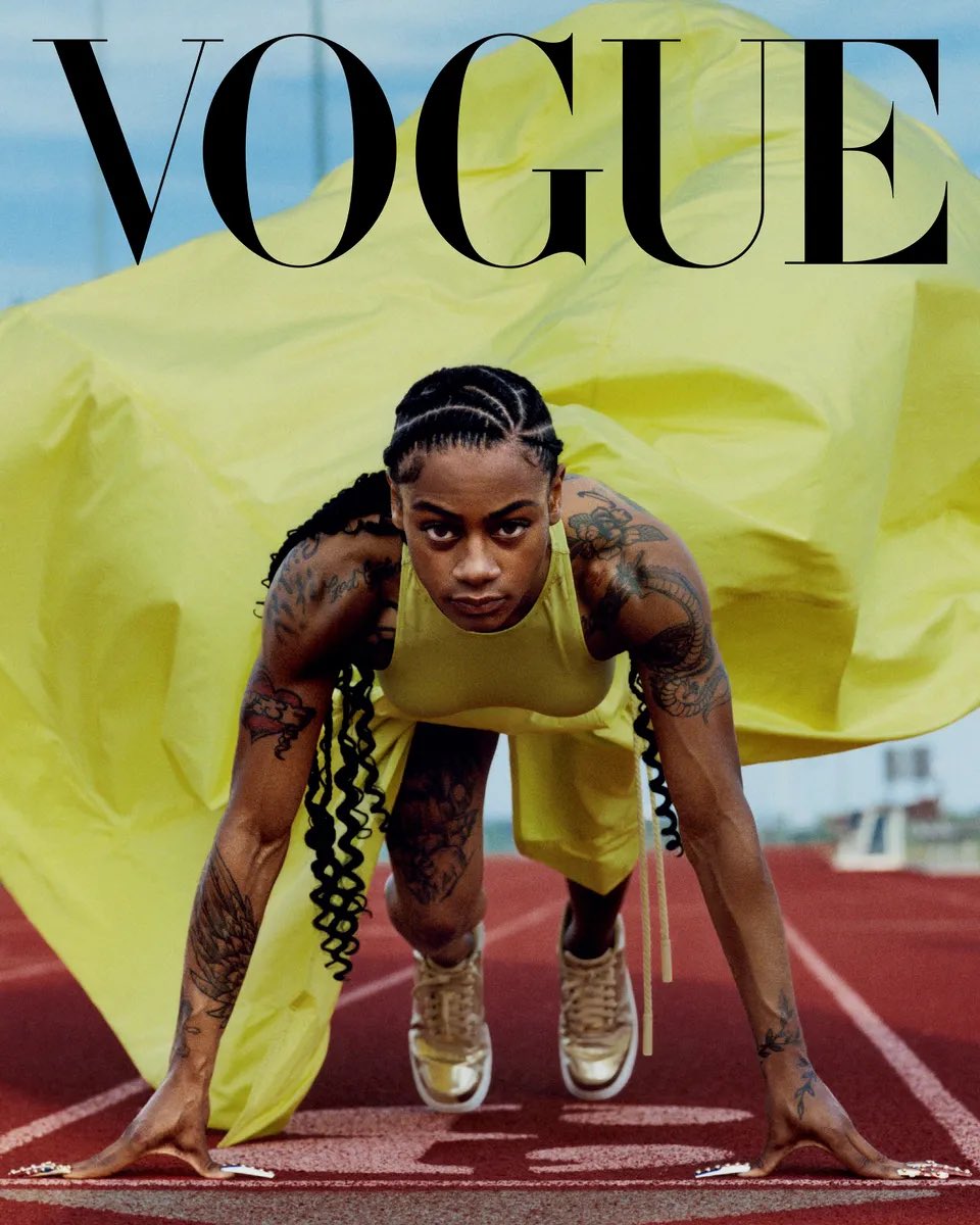 Phil_Lewis_'s tweet photo. Sha’Carri Richardson for Vogue https://t.co/olya4Y3tzF https://t.co/yLG6jtEf5A