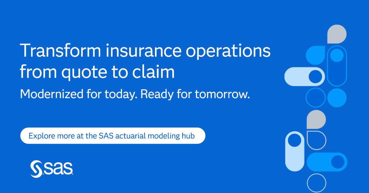 WWChannelJohn's tweet image. What do you need to do to prepare for the future of insurance? See how faster decisions with #AI, seamless integration and real-time insights can transform your business. Explore more at the Actuarial Modeling Hub:
2.sas.com/60189omPy
#Pricing #InsuranceOperations #actuaries