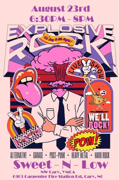 Come see one of our shows this summer!  Lawn show, August 23rd at 6:30 NW Cary YMCA!  Are you ready to rock?