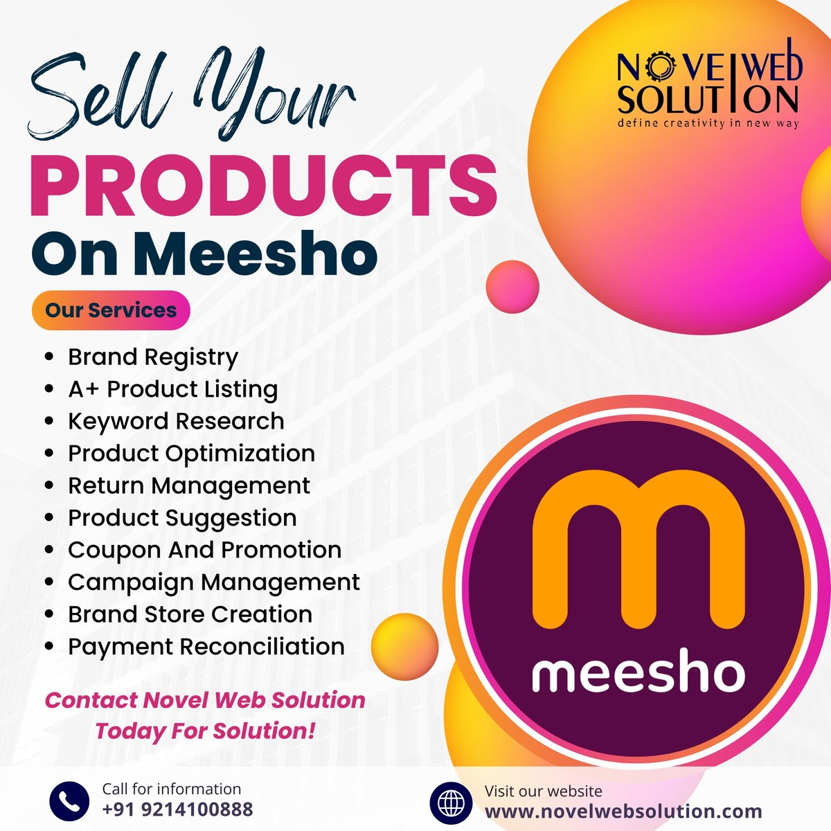 webdesignnovel's tweet photo. #meesho Let us help you sell more with our Product Suggestion, Coupon And Promotion &amp; Campaign Management tools on Meesho. We also offer Brand Store Creation &amp; Payment Reconciliation services for your convenience.
https://t.co/4QwTNXhpds
#design #ecommerceSuccess #sellersupport https://t.co/wgI6A7UxPu