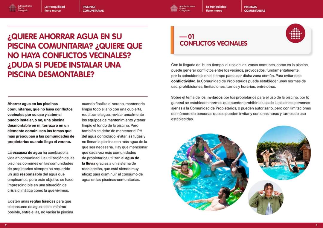 AfinMar's tweet photo. Nos hacemos eco sobre la guía tan elaborada que han hecho desde @CgcafeAaff sobre piscinas y #comunidades de #vecinos https://t.co/2fHzLjTVL5