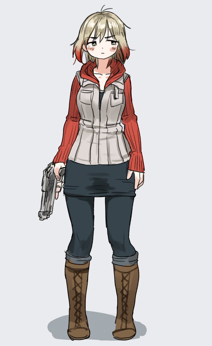 「ホラーゲームといえばサイレントヒル3のヘザーの服装が大好き 添付したイラストは昔」|zinbei/コミティアM12bのイラスト