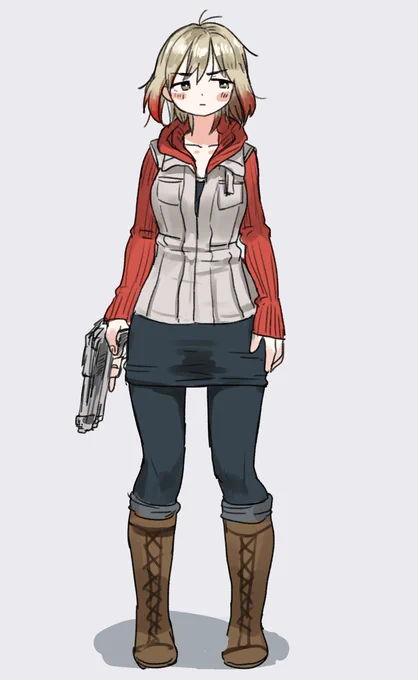 ホラーゲームといえばサイレントヒル3のヘザーの服装が大好き 添付したイラストは昔描いた映画版のものだけど、重ね着の仕方がオシャレだな～!と思った