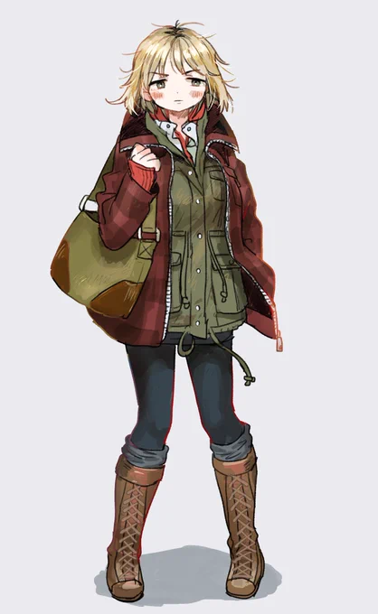 ホラーゲームといえばサイレントヒル3のヘザーの服装が大好き 添付したイラストは昔描いた映画版のものだけど、重ね着の仕方がオシャレだな～!と思った