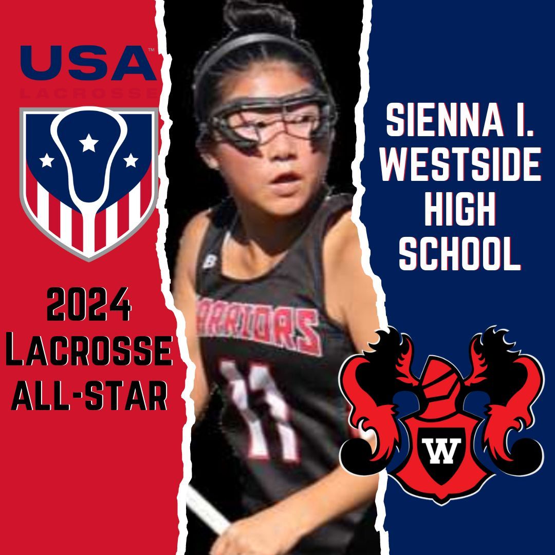 ICYMI: Congratulations to Sienna I. – named a 2024 USA Lacrosse High School Girls’ All-American!
Sienna’s work ethic, and commitment to the game, set her apart from others. We’re proud she’s receiving the recognition she deserves!  

#WeAreWestside