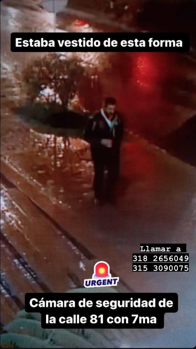 otrarepublicax's tweet photo. Amigos
El novio d mi sobrina desapareció anoche en Btá
Se dirigía donde un familiar Cll 84A con 8a, entre 7/8 pm
No llegó a su destino y no sabemos más nada d él
Les agradezco ayudarme a difundir esta información, estamos buscándolo en todos los sitios posibles 
@MONYRODRIGUEZOF https://t.co/sf21X4VJQt