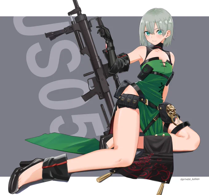 4年前に描いたドルフロ絵、めちゃくちゃ気合い入っててワロタ ライフルはちゃんと画像調べまくって細部までこだわった記憶