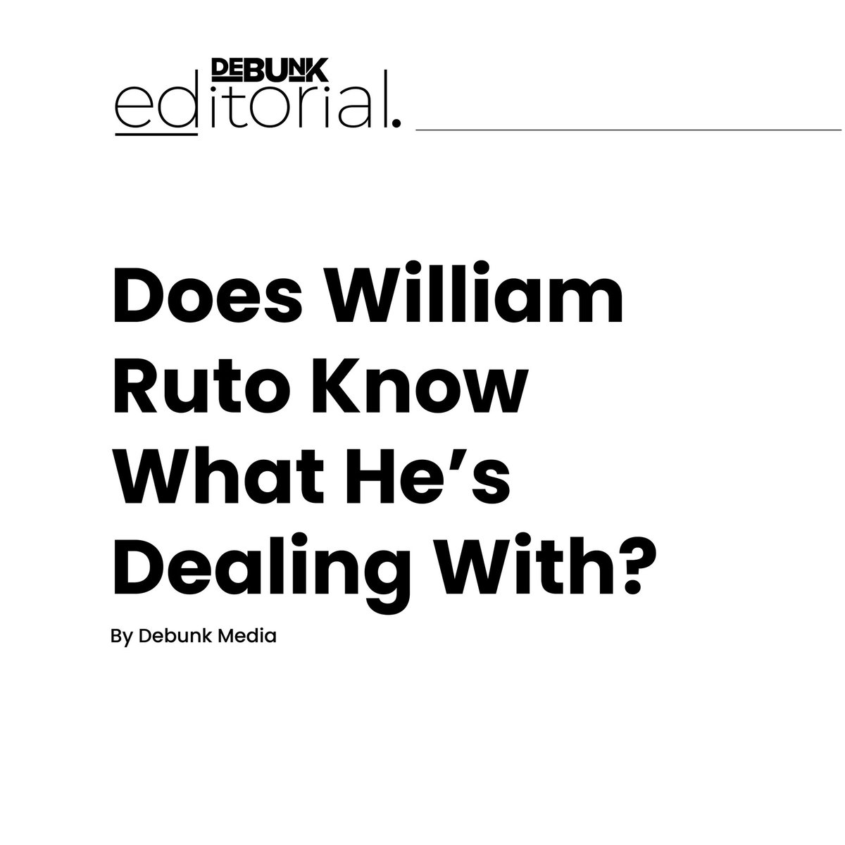 Can someone please lend President <a href="/WilliamsRuto/">William Samoei Ruto, PhD</a> a pair of glasses? Because, it appears, the President doesn't seem to appreciate the magnitude of whatever's in front of him as regards Gen Z's #Occupy movement. But to save him time, we've recommended a movie &amp; a history lesson.