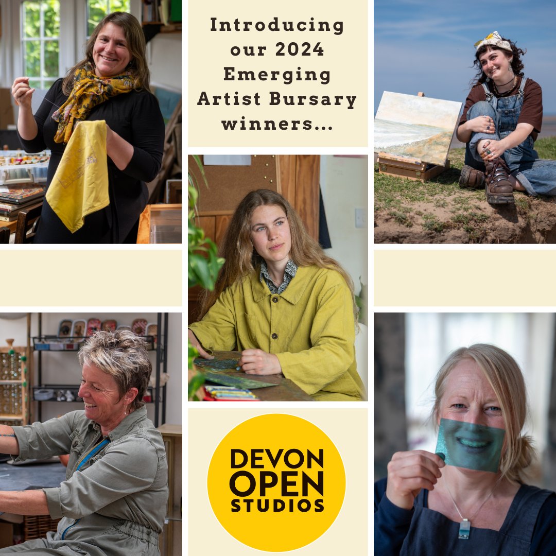 DevonArtistNet's tweet photo. We’re thrilled to announce that this year’s Emerging Artist Bursary award winners are:
⭐️Kat Blockley
⭐️Octavia Madden
⭐️Willow Taylor
⭐️Georgi Gilpin
⭐️Jacqueline Seviour
#devonopenstudios #devonartists #artindevon #womeninart https://t.co/pcZ5zE5cGR