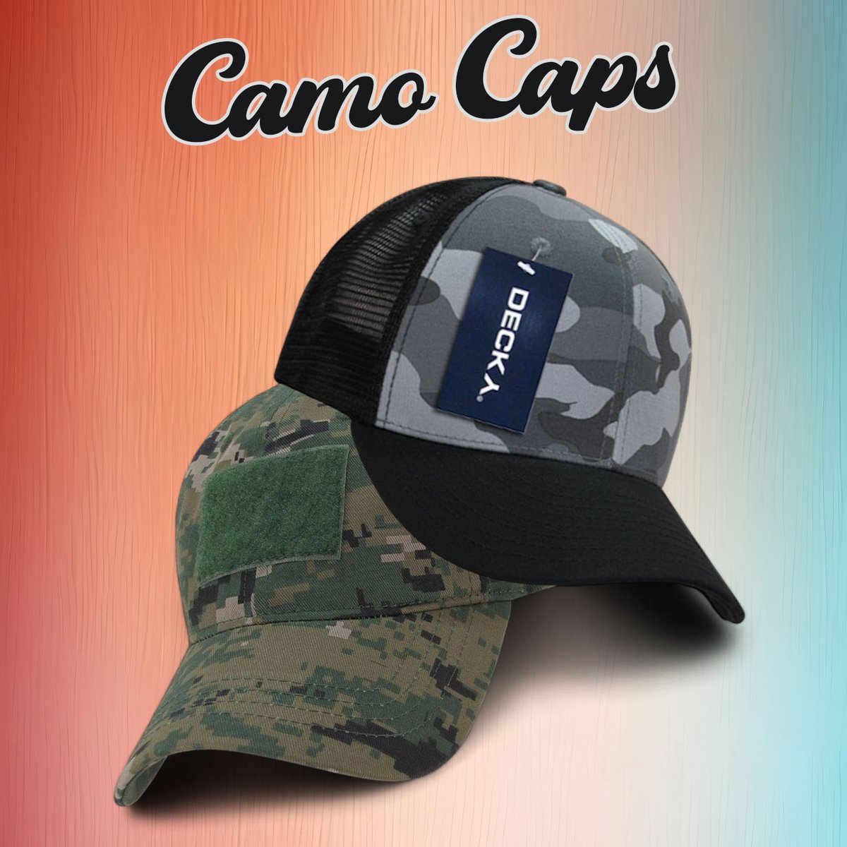 servetheflag's tweet image. Show your pride with Decky&apos;s Camo Caps! Perfect for any adventure. Discover more at servetheflag.com #ArmyCaps #DeckyHats #CamouflageStyle