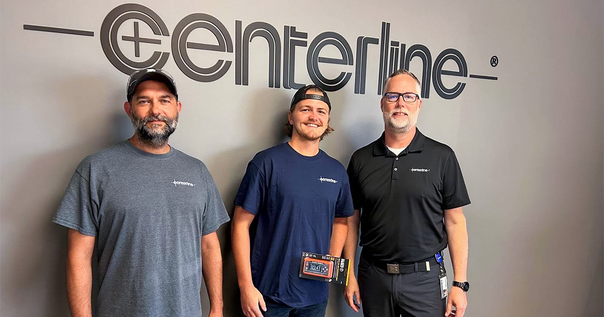 Centerline_Ltd's tweet photo. Brent Allen (center) successfully passed his Red Seal exam for Industrial Mechanic Millwright. On right is Chris Michaels, Turnkey Systems Build Manager, and on left is Derek Lovell, Supervisor.
#CenterLineWindsor #centerlineyoubelonghere https://t.co/nJUMI0W4Wa