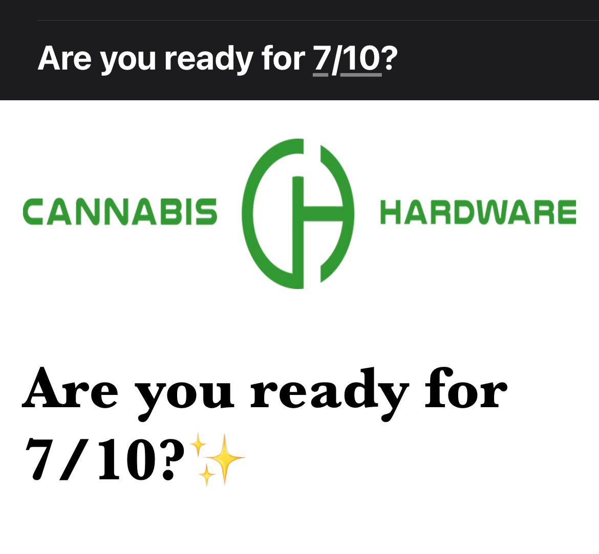CannabisHardwa's tweet photo. Who’s ready for the 710 sale?!😜🤘.
Tomorrow only.
https://t.co/XeXTQJlMoq
#cannabishardware #zenleaf #flowerpot #dryherbvape #ballvape #enail #dabrig #dab #concentrates #oil #710oil #CannabisCommunity #cannabisculture #cannabisindustry #cannabis #marijuana #weed #pot #Weedmob #WeedWorldUSA #WeedLovers @B_Real @cypresshill @wizkhalifa @SnoopDogg @Montel_Williams @joerogan @Sethrogen