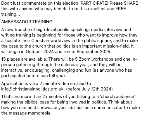 Deadline this Friday. Send in your videos...