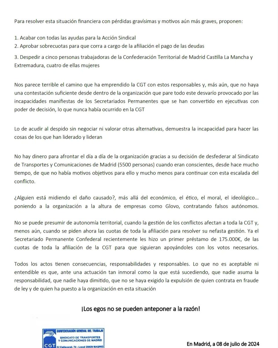 CGT Transportes Madrid (@cgttcmadrid) on Twitter photo 