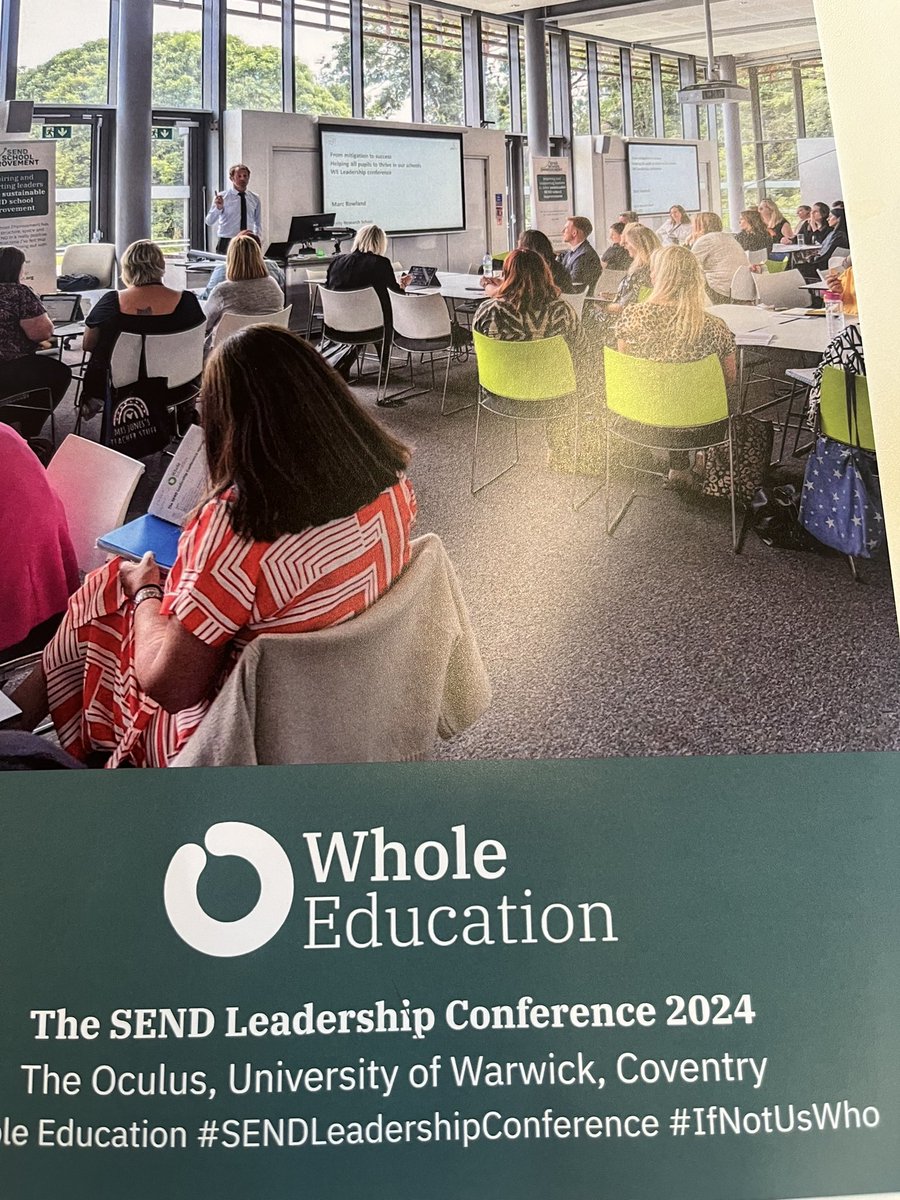Attending this SEND conference today at Warwick University <a href="/WessexTrust/">The Wessex Learning Trust</a>
