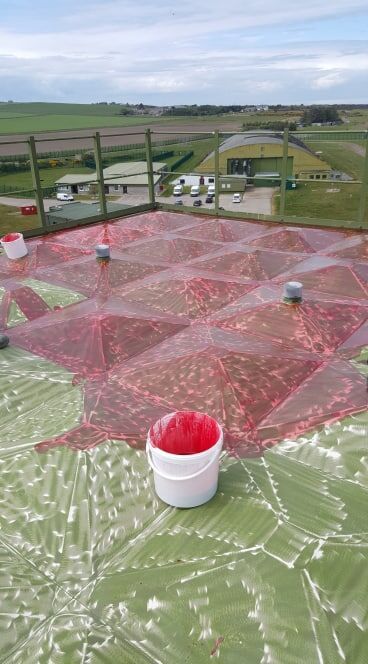 This roof project was done in a laminate system which was adapted to suit the environment and application. #water #industrial #engineering #ukmfg #commercial #rpm