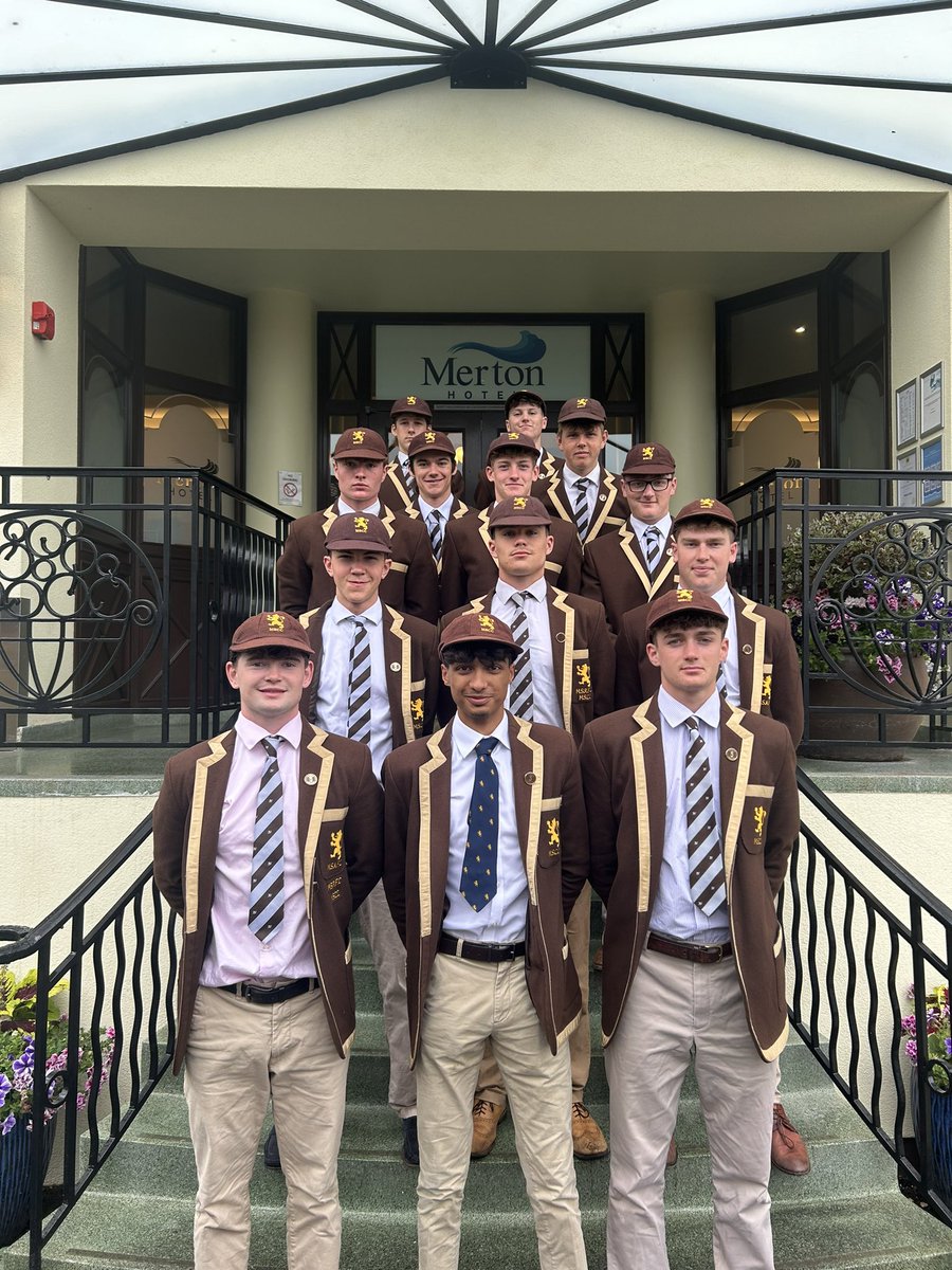Monmouth School 1st XI Castle Festival 2024. Many thanks to the Merton Hotel St.Helier for their hospitality 🏏