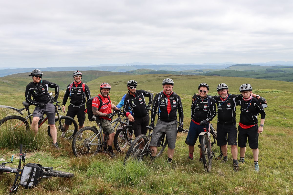 Day 3 Stage 3 on the #bikeboatboot challenge for <a href="/tyhafan/">Tŷ Hafan Children's Hospice</a> in the Elan Valley heading towards Beulah &amp; a 1955 feet climb, covering 21.5 miles in 5 hrs. Insane terrain and carrying bikes across streams. Brutal!