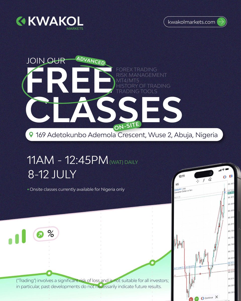 Are you ready to learn how to trade like a pro?

Kwakol Markets is offering free beginner classes on Forex trading and more. Don’t miss this opportunity to unlock the world of trading.

Register now at kwakolmarkets.com or bit.ly/2024KwakolAcad…