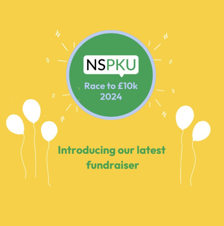 NSPKU's tweet photo. 📣 Our latest fundraiser!
NSPKU Race to £10K 🏃
Sun 15th September 2024 
#PKU community will come together to take part in races around the UK &amp; raise £1OK for NSPKU 
Gentle joggers or Mo Farah-speedsters - all welcome
Get involved +show your support: https://t.co/jawtV8AyOD… https://t.co/cRvHUXSH64