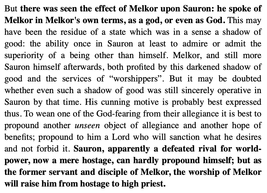 A collection of tolkien s reflections about sauron with quotes from