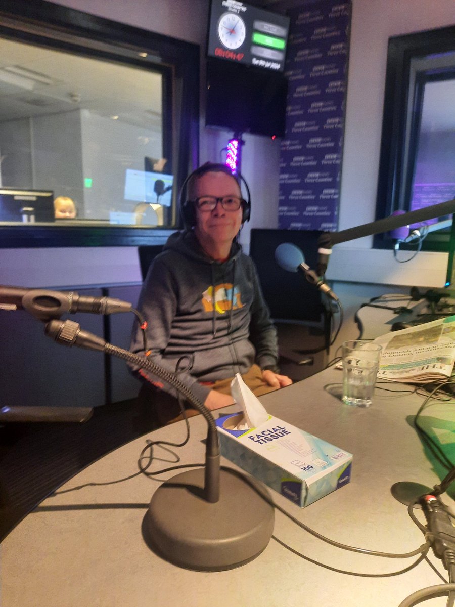 thom_crabbe's tweet photo. Thanks @BBC3CR and especially @HollyNichols_ for getting Ed and me on Andy Collins Breakfast Show to talk about today's #BedfordshireGames for people with learning disability https://t.co/lVIPLRsYyh