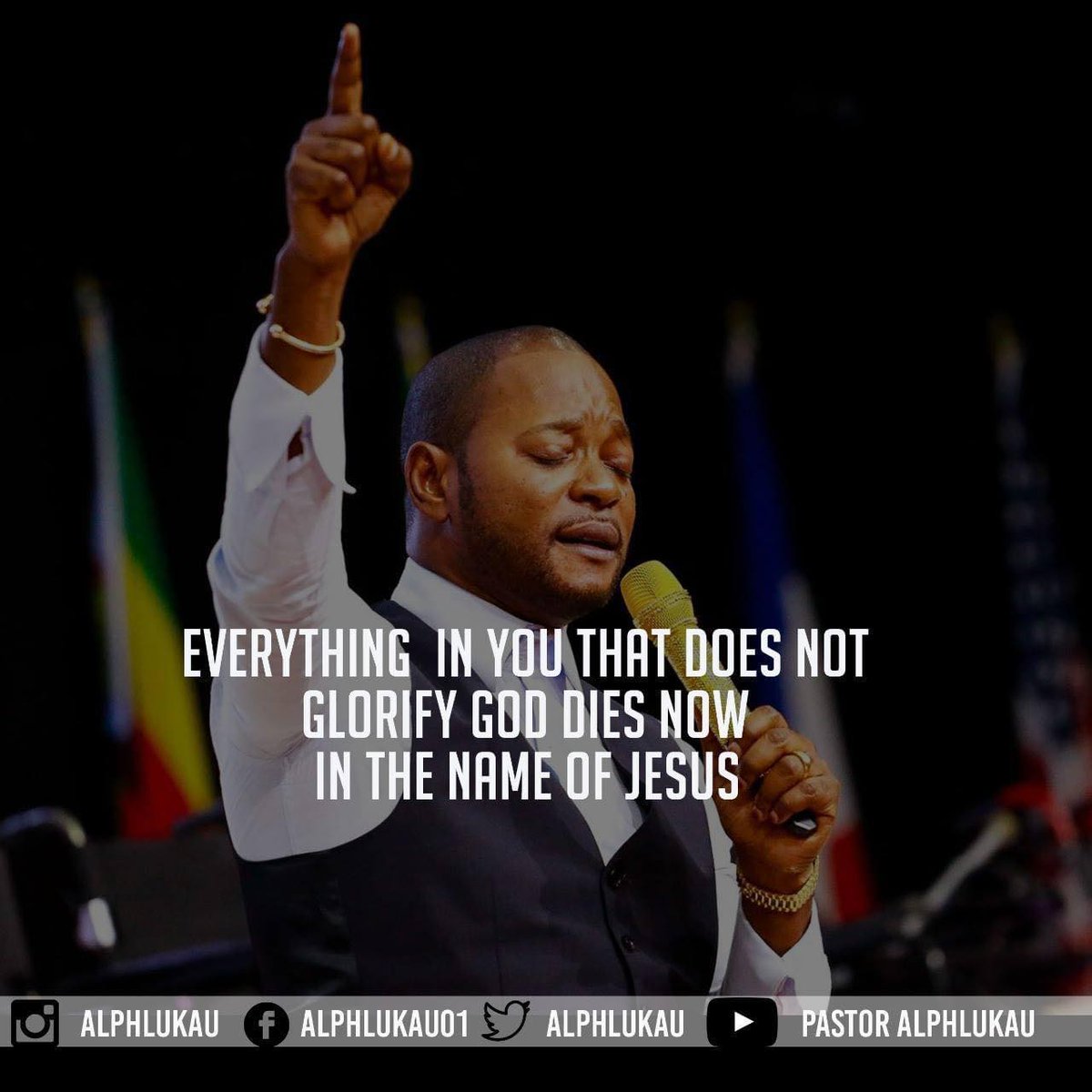 Everything in your life that does not glorify God dies NOW in the name of Jesus!
