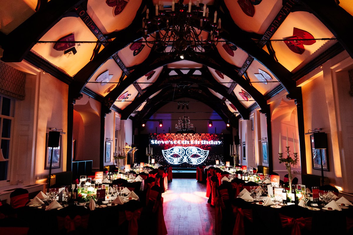 ValeRoyalAbbey's tweet image. Unveil the mystique at the red and black masquerade ball with something special.
Back in February we hosted an amazing 60th birthday, the venue looked phenomenal with bespoke venue dress for the occasion. 
#SecretsRevealed #EleganceUnmasked #MasqueradeMagic