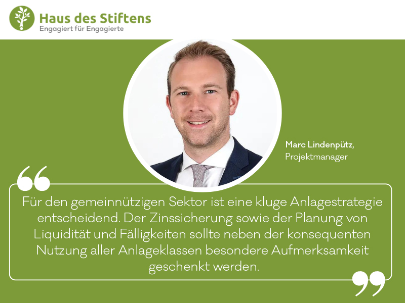 Stifter_helfen's tweet image. Mit steigenden #Zinsen sind Tages- und Festgeldanlagen für #Stiftungen und andere sicherheitsorientierte Anleger:innen wieder attraktiver geworden. Was bedeutet das und worauf ist zu achten?

Mehr dazu im Fachartikel von Marc Lindenpütz: hausdesstiftens.org/tages-und-fest…

#Anlagestrategie