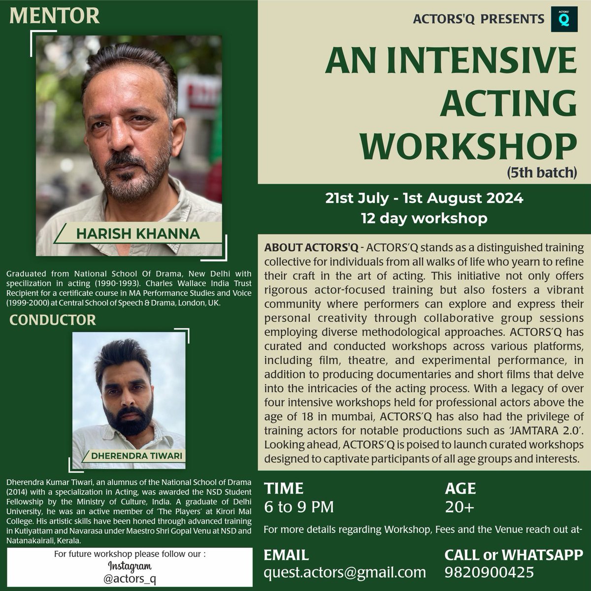 Actors’ Q tweet media