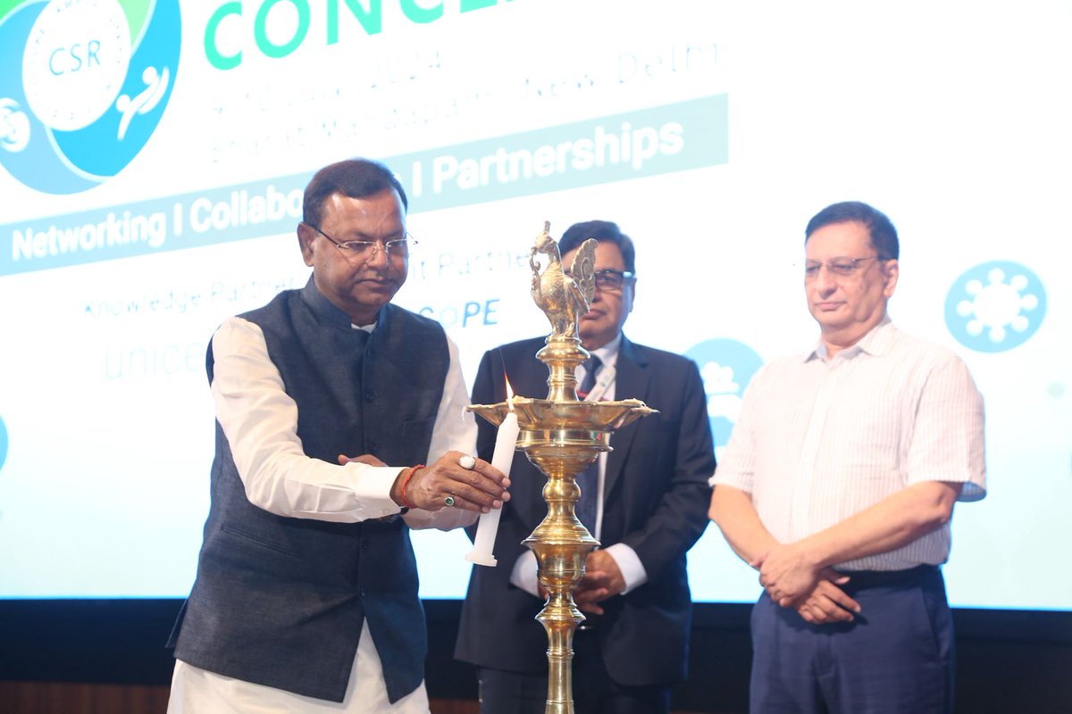 DPE_GoI's tweet photo. Hon’ble Minister of State of Finance, Shri Pankaj Chaudhary inaugurating the #csrconclave2024 at Bharat Mandapam
#csrconclave2024 #networking #collaboration #partnerships #CreatingABrightFuture #inclusivedevelopment #SocialImpact #aspirationaldistricts #finmin #dpe https://t.co/cAZzUCeNFR
