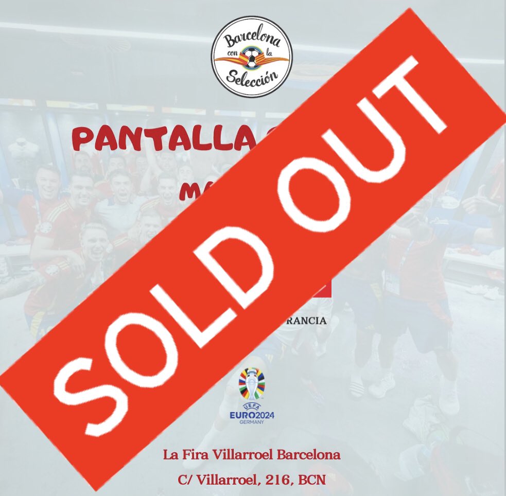 NO TENEMOS PALABRAS 🤐 #SoldOut para ver a la @sefutbol ❤️💛❤️ en #PantallaGigante 

<a href="/jaumecollboni/">Jaume Collboni</a> , <a href="/david_escude/">David Escudé /❤️</a> i <a href="/MariaEugeniaGay/">Mª Eugènia Gay</a> preneu nota 😉 

#BarcelonaConLaSelección
#SoyEspañolAQuéQuieresQueTeGane #MareaRojigualda #ElDeporteNosUneATodos #YVolverAGanar #euro2024