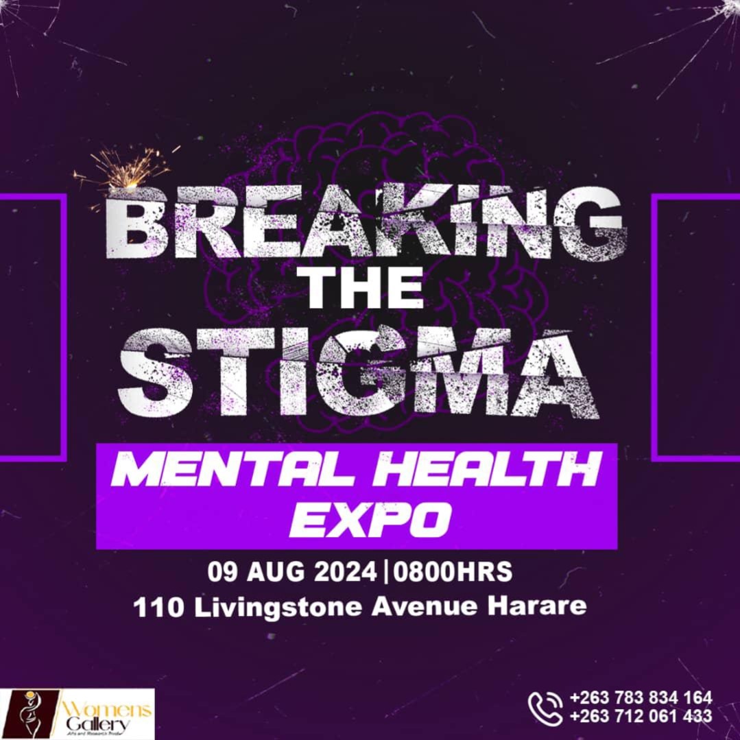 📣 Join us at the Mental Health Expo: "Breaking the Stigma" on August 9, 2024, at Nhaka Gallery, 110 Livingstone Avenue. Secure your booth for just $50 by July 19.

Contact us at 0712061433 / 0783834164 
Email: admin@nhakagallery.com

Be a part of the movement! 🌟
#WomensGallery