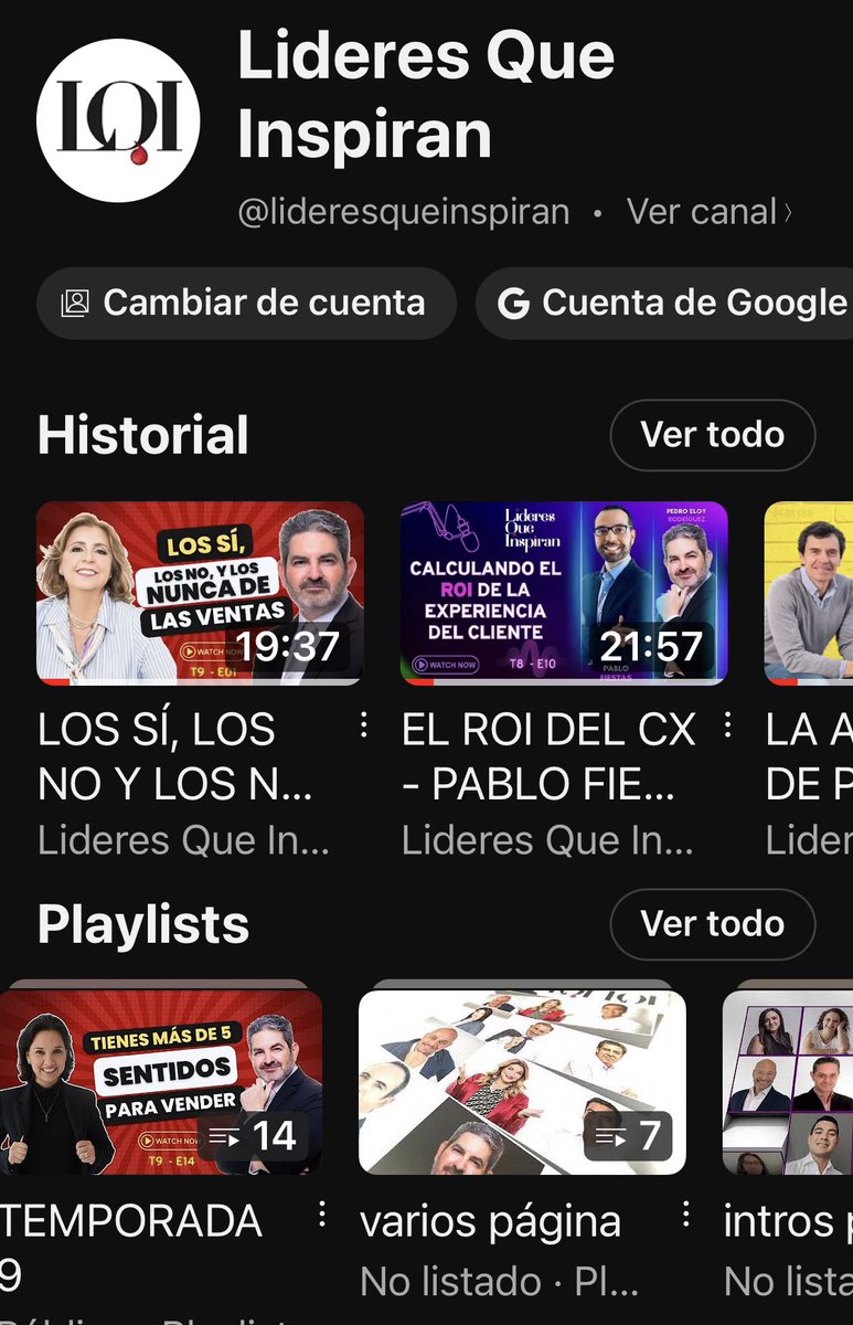 18. Líderes que Inspiran

Es un canal que tiene entrevistas con líderes que hablan sobre crecimiento personal y profesional. 

lideresqueinspiran.com