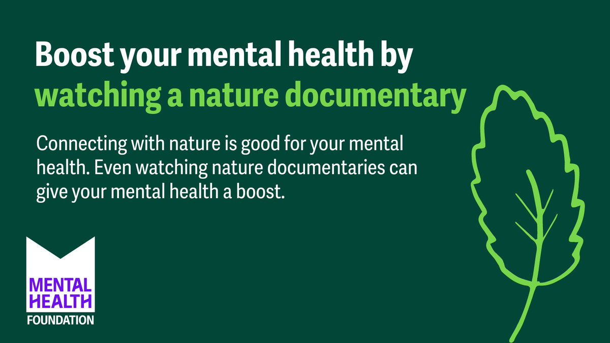 Did you know that watching nature documentaries can help boost your mental health? In case you needed any more reason to relax to David Attenborough's soothing voice! 🍃🌲

Learn more about nature and mental health: bit.ly/3NgC6P6

#NatureAndMentalHealth