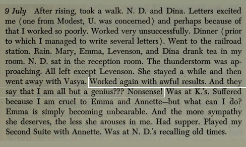 madigan_melvyn's tweet photo. Tchaikovsky's 9 July 1886 diary: https://t.co/FVBPNjwMDa