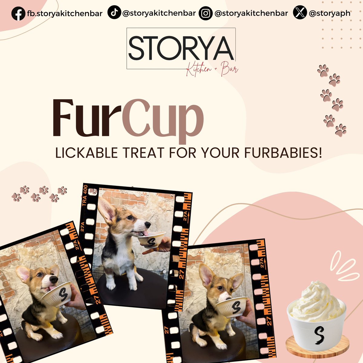 storyaph's tweet photo. FurBabies + FurCups!  🐶🐱🍧 👅
They’re part of the family.
We heard you, and we love them as much as you do! Storya Kitchen + Bar’s door is now open for your lovely furbabies. Let’s celebrate with them and our families. https://t.co/aOXGROhrmd