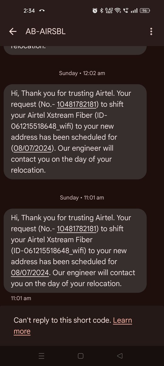 khushbusantosh1's tweet photo. @Airtel_Presence 
@airtelindia 
Dear Team A
Please Respond Properly For My Shifting 
We Booked Slots For Shifting On 3 July Available Slots For 8th July But Till Now No Any Engineer Assigned 
Against This
Customer I'd 
 (ID-061215518648_wifi) 
Customer Name - Khushboo Kumari https://t.co/hcbOlAv7VK