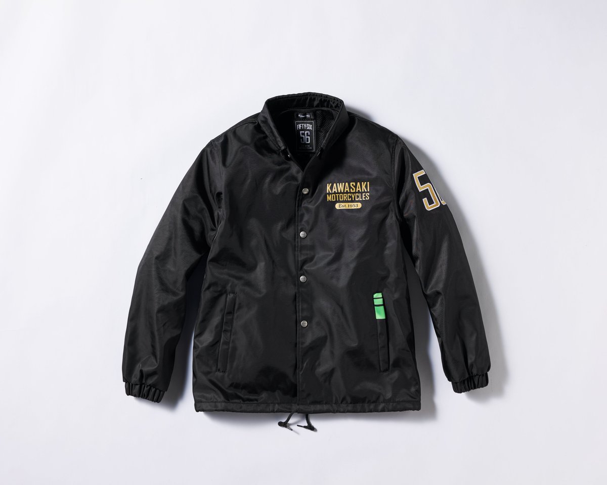 ｶﾜｻｷ×56design ﾗｲﾃﾞｨﾝｸﾞｺｰﾁｼﾞｬｹｯﾄ】 コーチジャケットをライディング